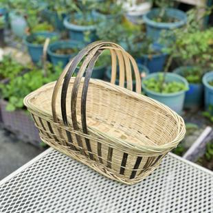 【小款提篮】手工竹编提篮提筐手提篼提菜竹篮子装鸡蛋水果蔬菜收