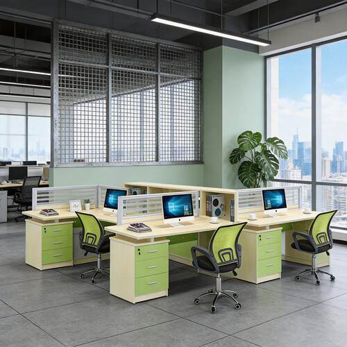 公桌椅组合现简约职员电脑桌子员工屏风卡位家具商用一体