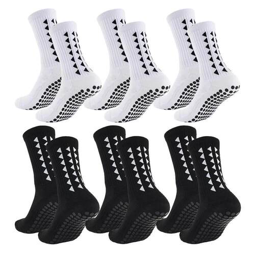 6Pairs men women football grip socks towel bottom sport sock