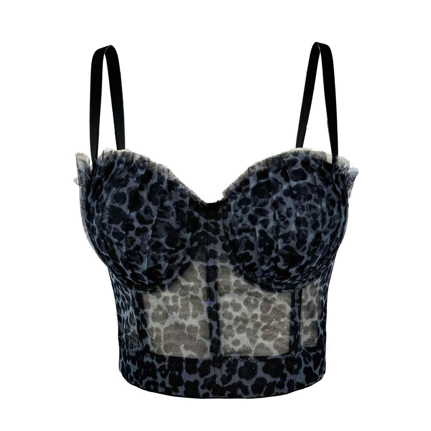 print tube camisole top leopard wear outer red small sexy