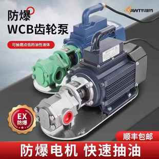 电动抽油泵自吸不锈钢齿轮泵220v380v防爆汽油柴机油食用油耐高温
