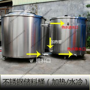 500公斤不锈钢储料桶化工液体储料罐食品塑料中转仓夹套可移动