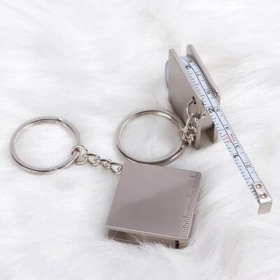 Stainless Steel Tape Measure Keychain 金属卷尺钥匙扣便携实用