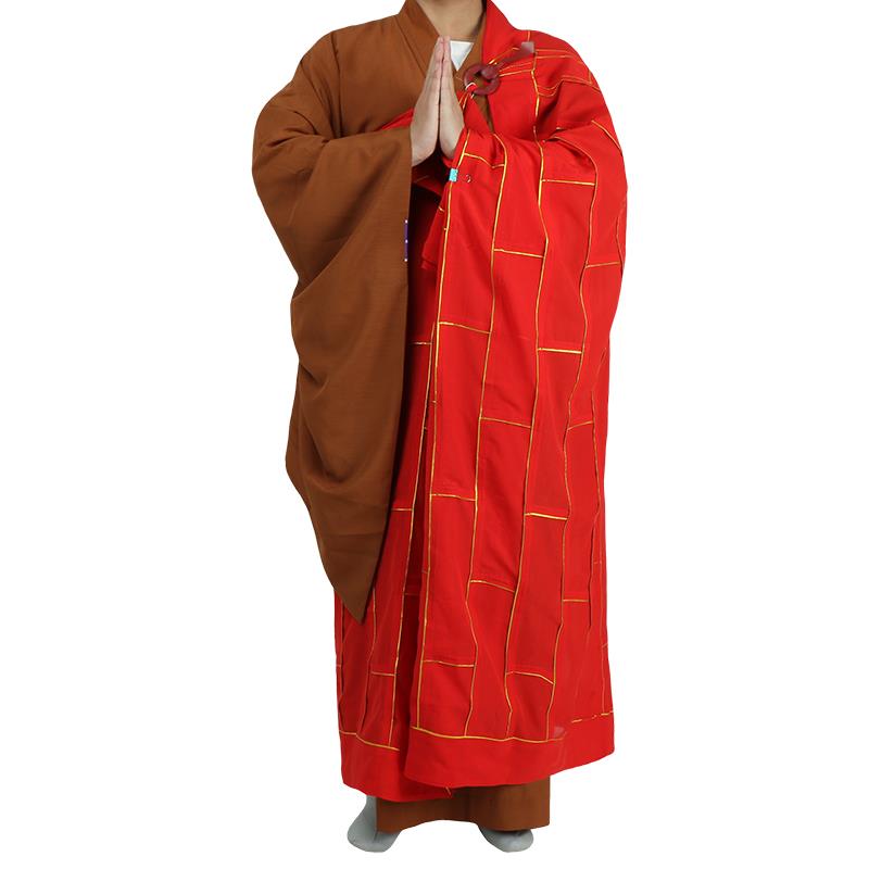 特卖远尘僧服袈裟曼衣僧人用品师父祖衣七衣五衣三衣咖啡色居士服
