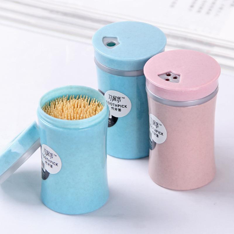 灌装牙签饭店一次性双尖竹牙签 家用便携牙签盒 瓶装水果牙签