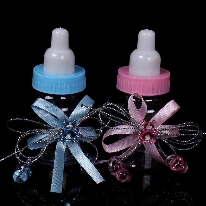 创意塑料透明小奶瓶喜糖盒婴儿淋浴派对礼物塑料迷你diy喜糖盒子