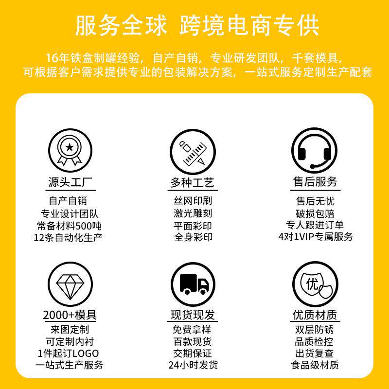 香圆形天地盖马口铁盒固体香薰 拉伸诞圣蜡烛密封定制铁膏盒包装