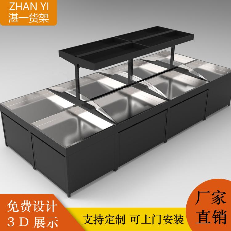 市货架金属双便利单店面货架钢木货架母婴ZY-00012店超市金超属架