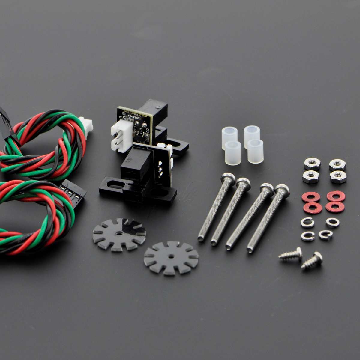 DFRobot A4WD 3PA机器人小车编码器套件转速传感器Arduino兼容