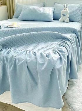 0225年新款A类纯棉水洗棉床48104裙单件00全端棉1高加厚夹棉床罩