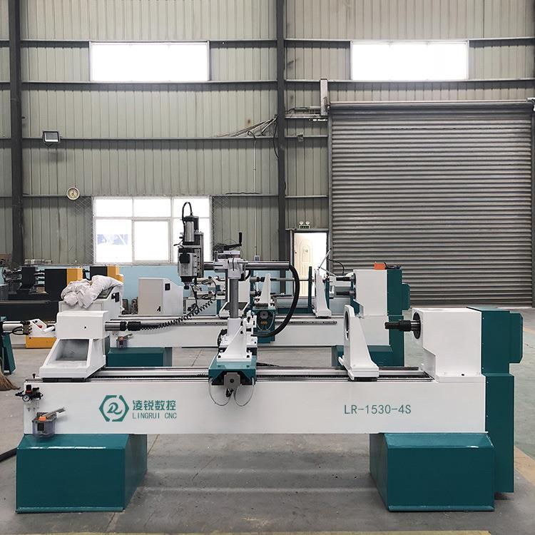 车雕铣多功能一体双刀木工业用大型数控木工车床适用木桌腿球杆等