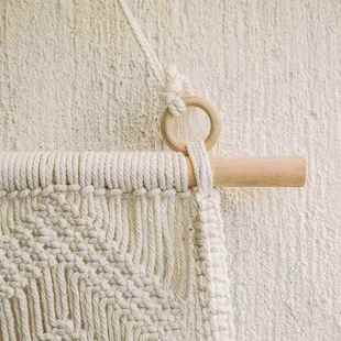 挂毯波西米亚手编支织挂毯作墙饰TAN墙壁置物架搁篮物板花架民宿