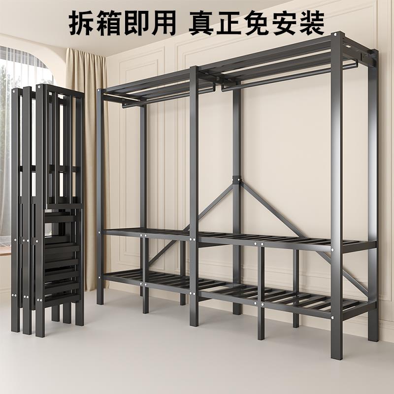 新疆西藏包邮免装衣柜简易组安卧室家用布衣柜加结实耐用装折叠全