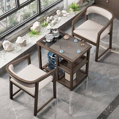 实阳木sxs5755J台茶桌椅组合茶家小型茶台新中式用沙发边约几简茶