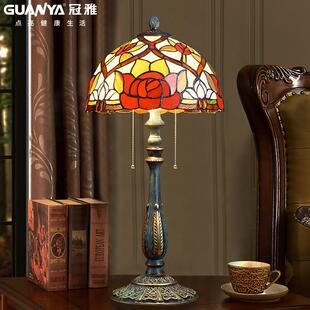 正品高法端美式全铜台灯覆古浪漫式卧室客床头馨奢华装饰温厅书房