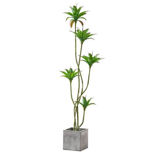 北欧ins风百合竹仿真绿植室内落地盆栽仿生植物睡莲假树装饰摆件