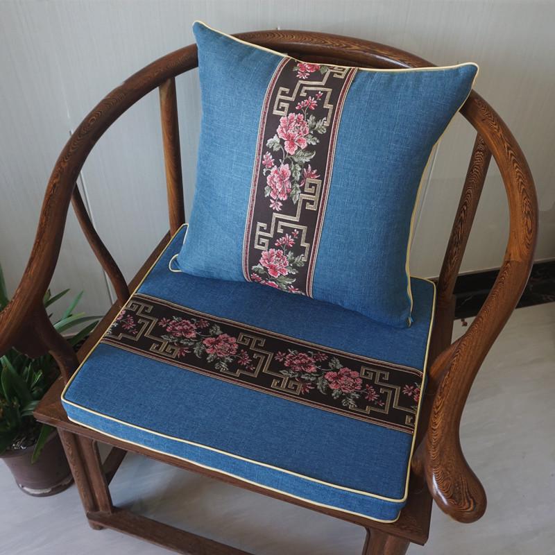 中式棕榈圈椅垫餐椅垫空气纤维坐垫高密度海绵沙发垫罗汉床垫定制