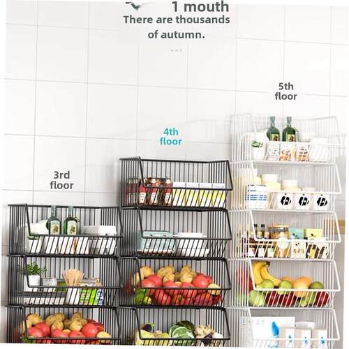 kitchen accessories multi-storey move Storage Vegetable bask