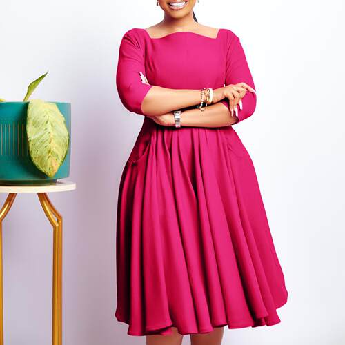 Women's Pocket Skirt Evening Dress