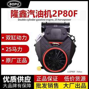 隆鑫2P80F双缸25马力764cc双缸草坪车园林机械用垂直轴汽油发动机