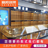 厂家直供批发收银台烟酒简约超市便利店转角钢木货架组合展示架