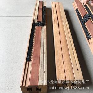 折伸 缩叠滑轨Kax0998 功能金餐桌木导轨 实木三节轨家装五配件