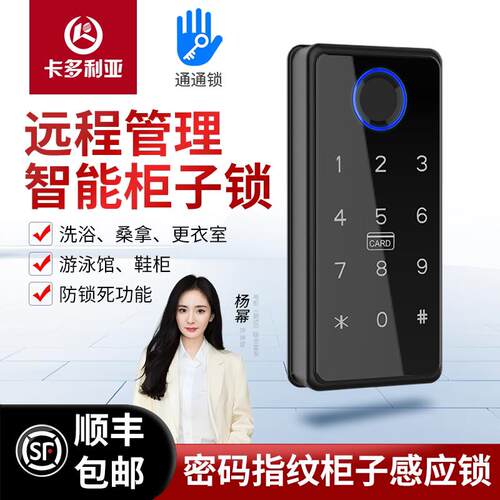 鞋柜指纹柜子收纳柜更衣锁抽屉台球杆外家用密码门口办公室双开