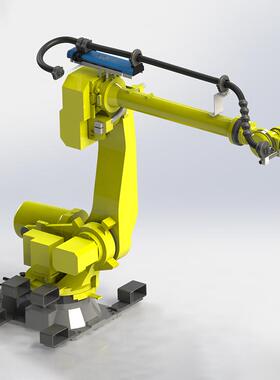 紫羲FANUC工业机器人R-2000iC_125L48波纹管3-6轴伸缩装置保护套