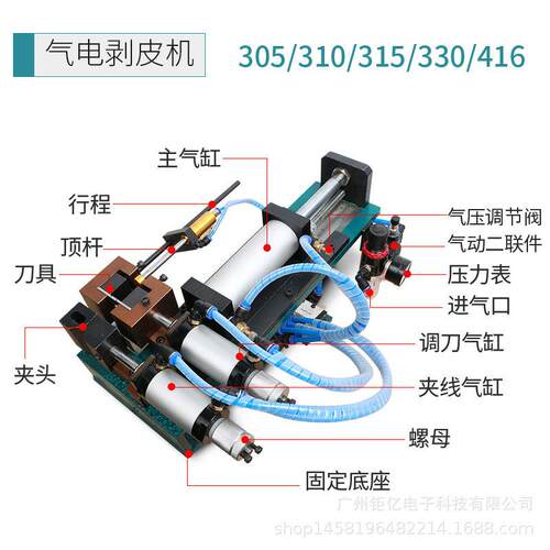 3F 305 310 315外皮剥线机气动电动芯线气剥电线剥皮剥线机剥皮机