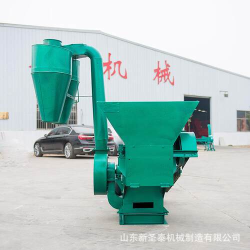 自动进料稻草粉碎机报价超细稻草粉碎机锤片大产量秸秆破碎机