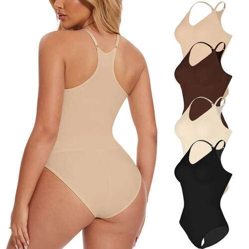 Seamless Bodysuit Shapewear Women Racerback Tank Top Tummy