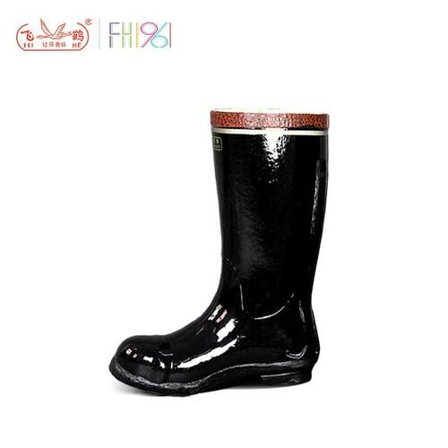 T215钢包头工矿胶靴雨鞋安全防护靴橡胶防滑劳保雨靴防砸矿靴