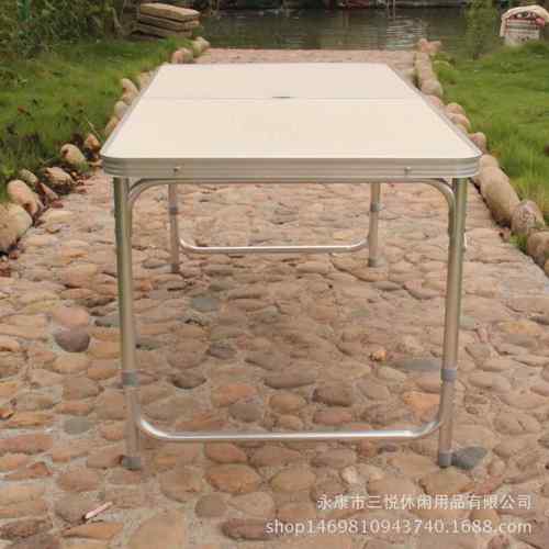 双杆休闲多功能简易户外桌子可折叠地摊长桌烧烤易携带组合折叠桌