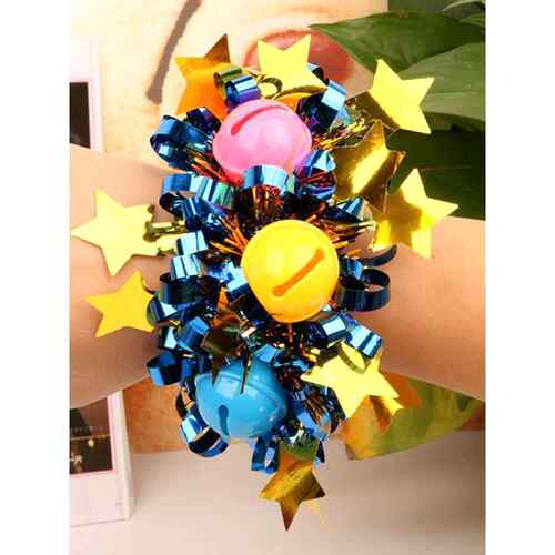 六一幼儿园跳舞蹈演出铃铛手环广场舞啦啦队助威响铃亮片手腕花红