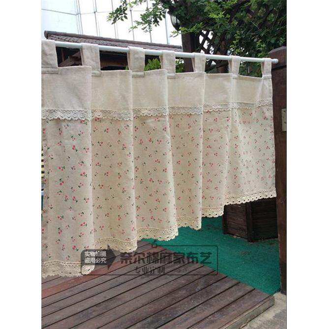 门帘布艺田园布帘风水帘隔断帘卫生间卧室厨房半帘日式隔段帘子