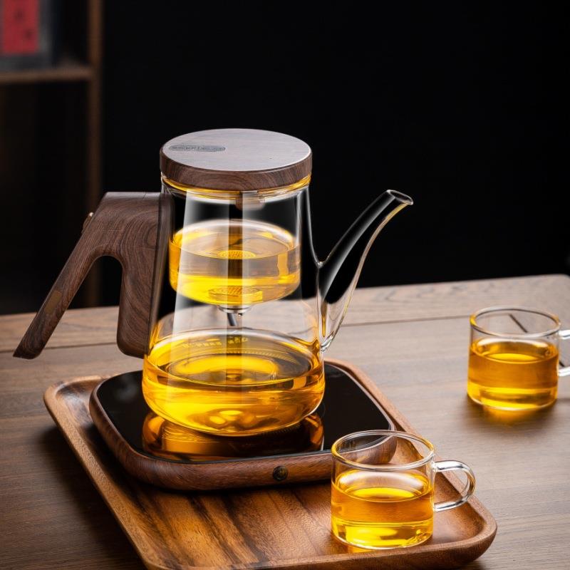 顶壶飘逸杯泡茶壶茶水分离懒人磁吸家用过滤冲茶茶具磁吸设计