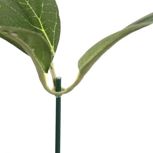 工厂直销丝印3叉豆瓣叶制作红仿真浆果叶子相思豆圣诞仿真花叶子