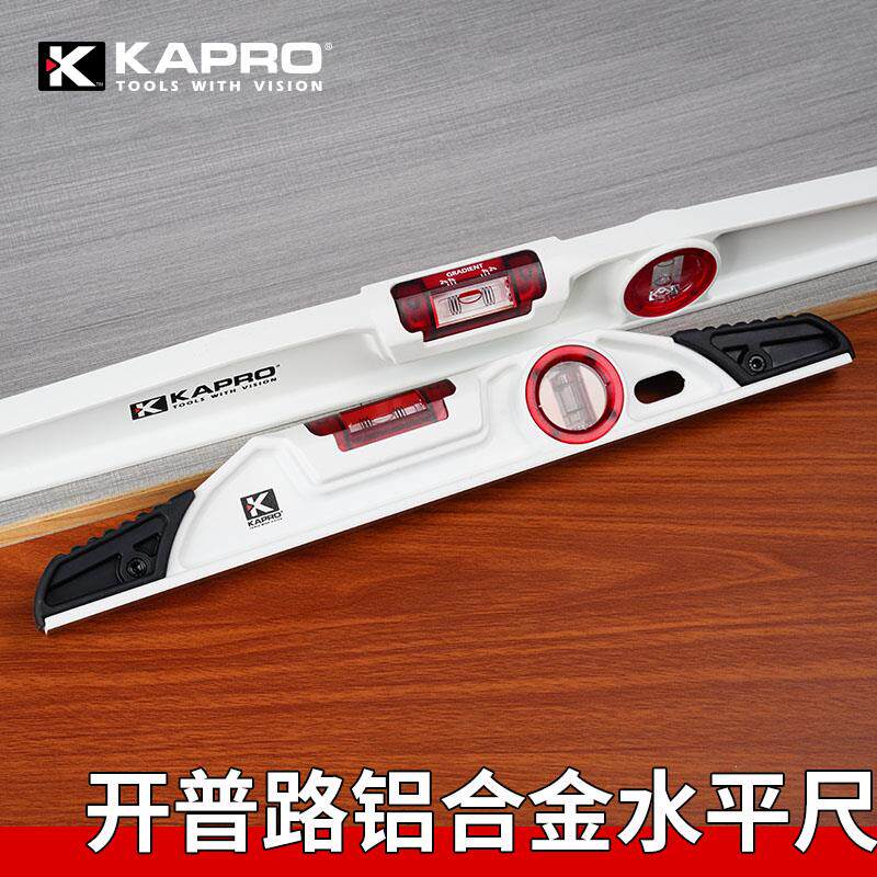 开普路KAPRO实心压铸铝水平尺高精度瓦工装修水泡防摔可敲击石材