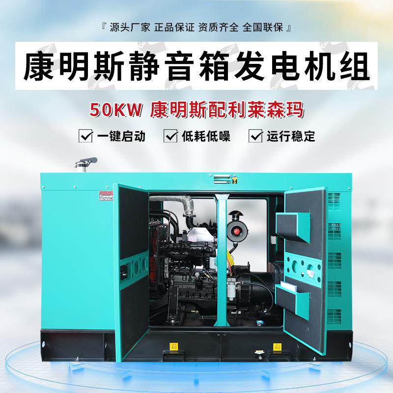 50kw柴油发电机组户外发电机防雨低噪音发电机康明斯配利莱森玛