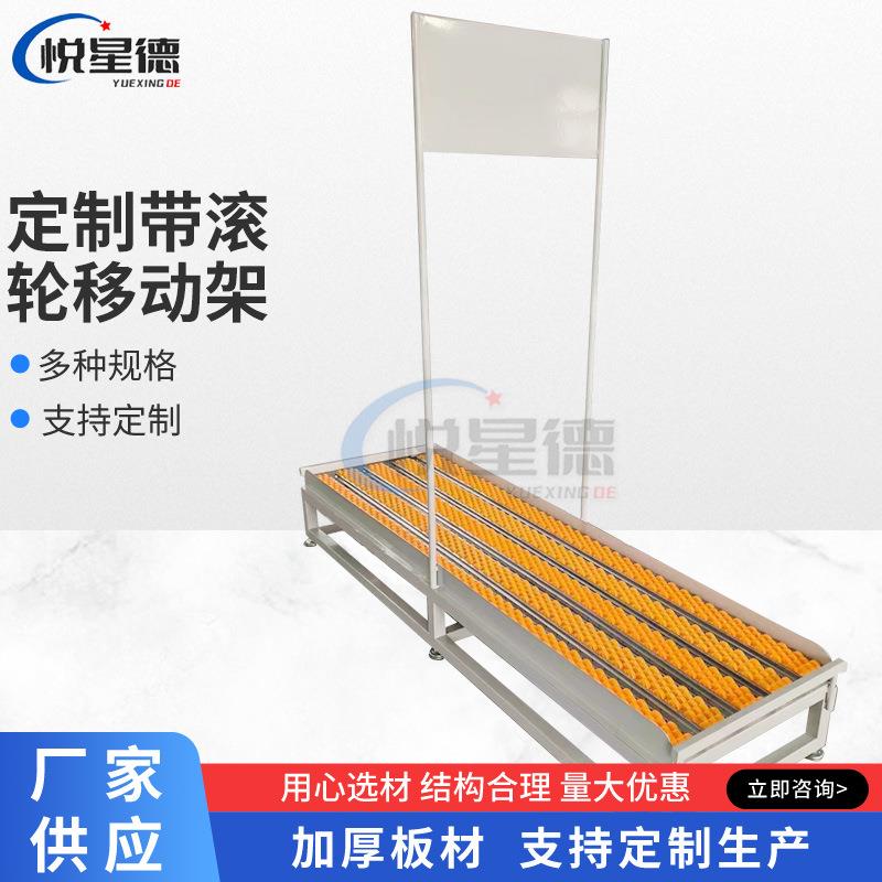 带滚轮移动架车间滑道金属架塑料箱先进先出货架流利式货架