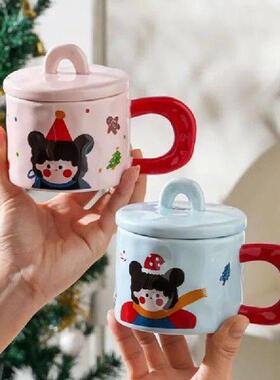 Ceramic Candy Color Girl Coffee Mug Breakfast Milk Mug