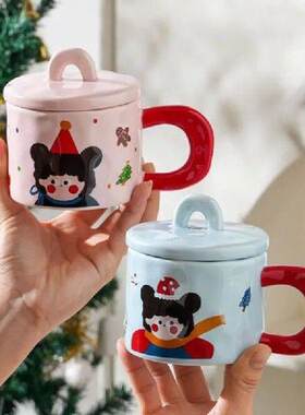 Ceramic Candy Color Girl Coffee Mug Breakfast Milk Mug