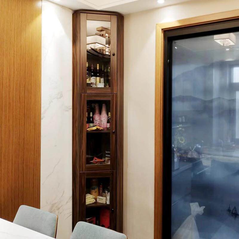 现代转角柜置物架客厅餐边柜卧室收纳书柜简约三角柜多功能墙新品