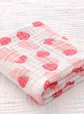 纯棉6层纱布浴巾105×105 Premi泡泡纱婴儿毯婴儿毯儿童浴巾