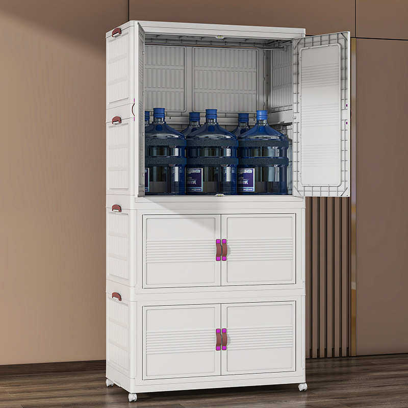 25年新款收纳柜家用透明可视磁吸开合双开门加厚PP储物柜置物柜,收纳整理,收纳柜,淘宝优惠券,粉丝福利购,淘宝优惠卷