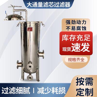 大通量滤芯过滤器管式大流量不锈钢保安过滤器化工原料过滤器