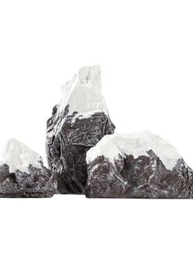 新中式假山石材抽象雪山景观雕塑饰品样板房售楼处酒店办公装修