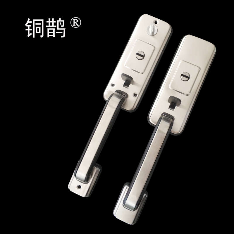 换锁防盗老式大把手门锁把手大拇指按压断桥铝门锁罗普斯金门锁
