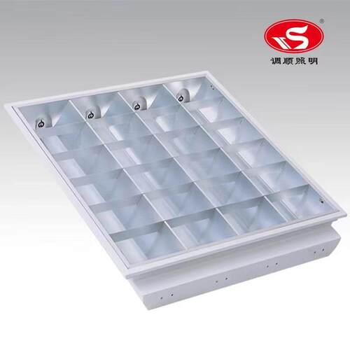 厂家供应亚光铝60*60格栅灯 嵌入式办公厂房595LED三管T8格栅灯盘