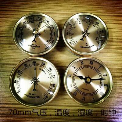 60mm70mm指针式双金属湿度计表 机械式表型湿度计雪茄盒 圆形